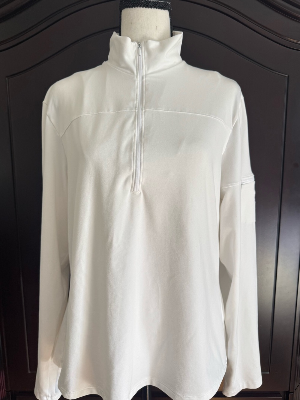 Lilly Pulitzer White Quarter-Zip Pullover